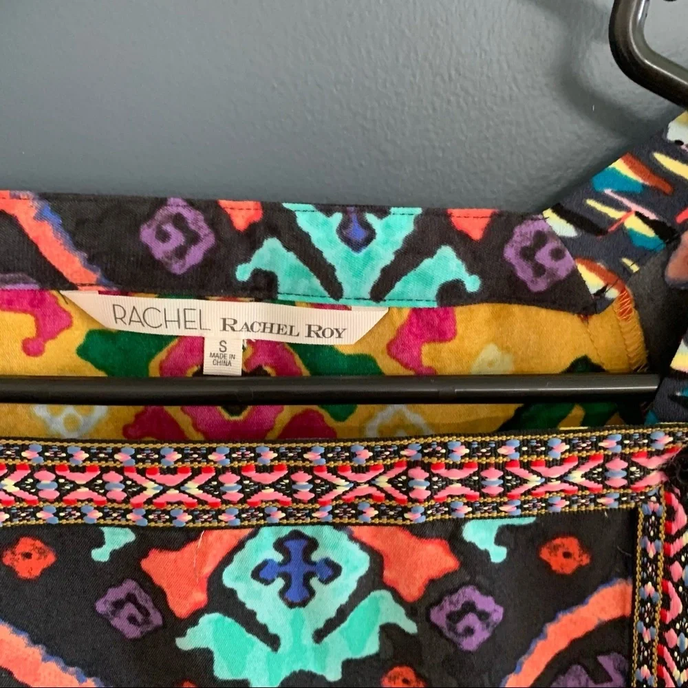 Rachel by Rachel Roy Abstract‎ Aztec Vibrant Colorful Jacket. S - Picture 5 of 11